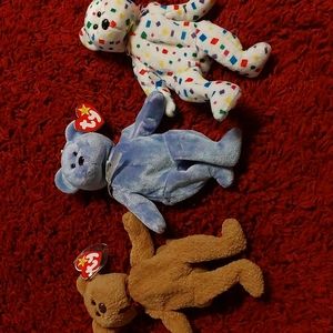 3 Bear Beanie Babies